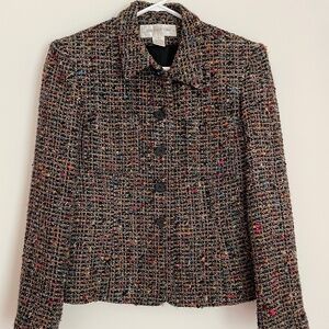 Jones New York Women's Blazer Suit Jacket Viscose/Wool Multicolor Size 6